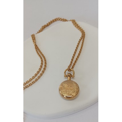 VINTAGE Airin γυναικείο ρολόι λαιμού ατσάλινο επιχρυσωμένο (VIN72 - 131899)